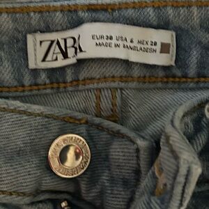 Zara Light Blue Flare & Wide Leg Jeans